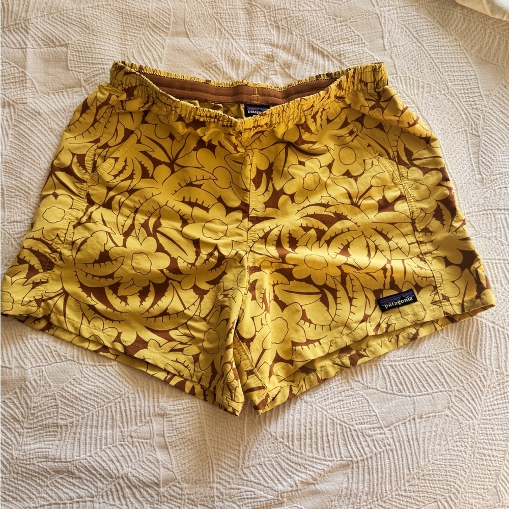 Patagonia Women's Yellow Floral Shorts